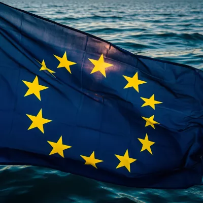 EU flag water