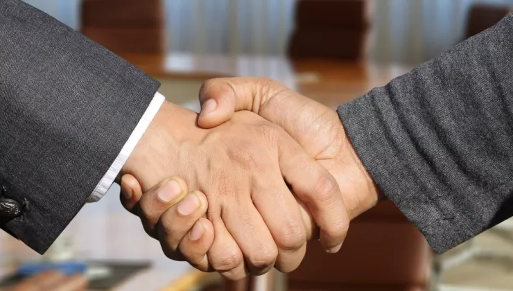 Shaking hands