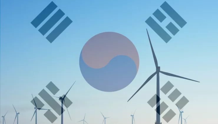 Vlag Zuid-Korea windenergie