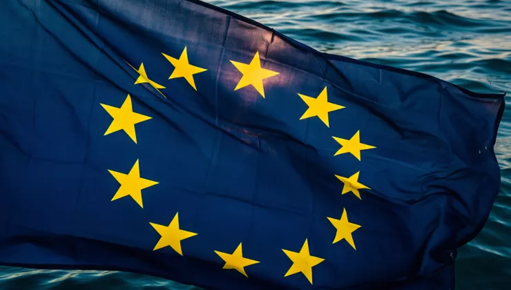 EU flag water